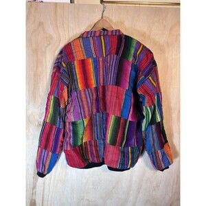 Vintage Rainbow Patchwork Jacket XL